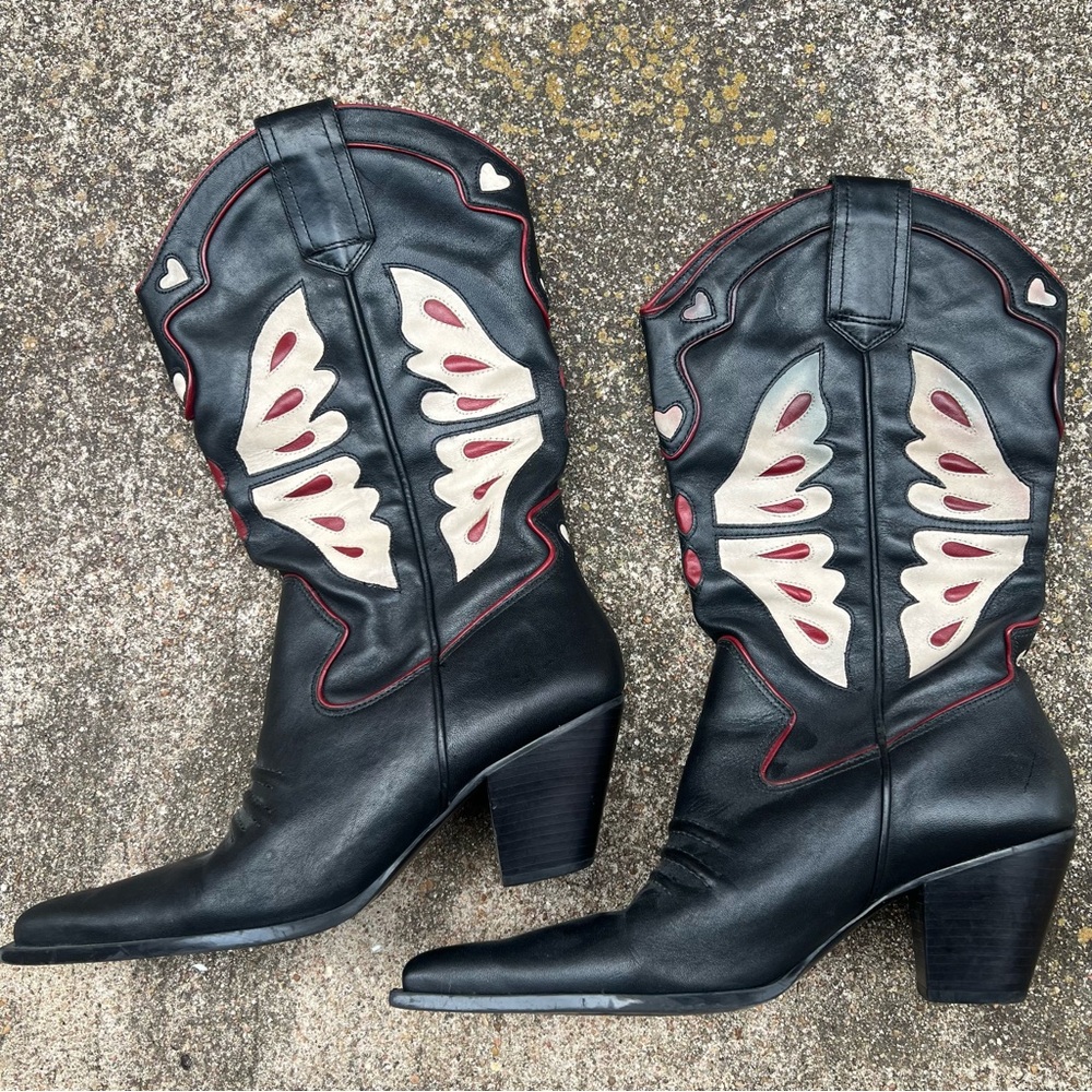 Nine West Vintage Butterfly Cowboy Boots RELIST!